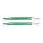 KnitPro Zing Korte Udskiftelige Rundpinde Messing 13cm 8,00mm / US11 Emerald