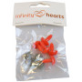 Infinity Hearts sikkerhetsøyne / Amigurumiøyne Snute Rød 18x13mm - 5 stk