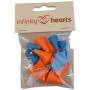 Infinity Hearts Maskestopper / Pinnebeskytter til pinnenr. 2 og 5,5mm - 16 stk