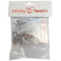 Infinity Hearts sikkerhetsøyne / Amigurumi øyne Sort 8-14mm - 20 par