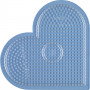 Hama Midi Perleplate Hjerte Stor Transparent 17,5x15,5cm - 1 stk