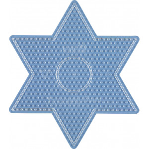 Bilde av Hama Midi Perleplate Stjerne Stor Transparent 16,5x14cm - 1 Stk