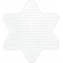 Hama Midi Perleplate Stjerne Liten Hvit 10x9cm - 1 stk