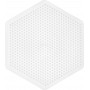 Hama Midi Perleplate Sekskant Stor Hvit 16,5x14,5cm - 1 stk