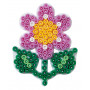Hama Midi Perleplate Blomst Liten Hvit 8x6,5cm - 1 stk