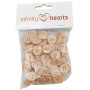 Infinity Hearts knapper i tre 15 mm - 100 stk