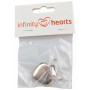 Infinity Hearts Seleklips Metall Hjerte - 1 stk