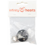 Infinity Hearts Seleklips Tre Sort - 1 stk