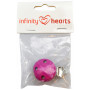 Infinity Hearts Seleklips i Tre Fuksia - 1 stk