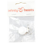 Infinity Hearts Seleklips Rund Hvit - 1 stk