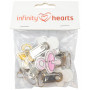 Infinity Hearts Seleclips med smokk Ass. farger - 6 stk