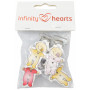 Infinity Hearts Seleklips med Babyer Ass. farger - 4 stk