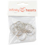 Infinity Hearts Nøkkelring Sølvfarget 22mm - 10 stk