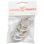 Infinity Hearts Nøkkelring Sølvfarget 30mm - 10 stk