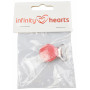 Infinity Hearts Seleclips Round Red - 1 stk.