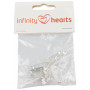 Infinity Hearts Brochenål 19 mm - 10 stk