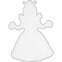 Hama Midi Perleplate Prinsesse Stor Hvit 16,5x11,5cm - 1 stk