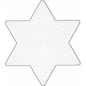 Bilde av Hama Midi Perleplate Stjerne Stor Hvit 16,5x14,5cm - 1 Stk
