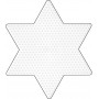 Hama Midi Perleplate Stjerne Stor Hvit 16,5x14,5cm - 1 stk