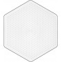 Hama Midi Perleplate Sekskant Stor Hvit 16,5x14,5cm - 1 stk