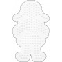 Hama Midi Perleplate Jente Hvit 12,5x7,5cm - 1 stk