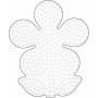 Hama Midi Perleplate Blomst Stor Hvit 12x10cm - 1 stk