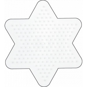 Bilde av Hama Midi Perleplate Stjerne Liten Hvit 10x9cm - 1 Stk