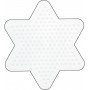Hama Midi Perleplate Stjerne Liten Hvit 10x9cm - 1 stk