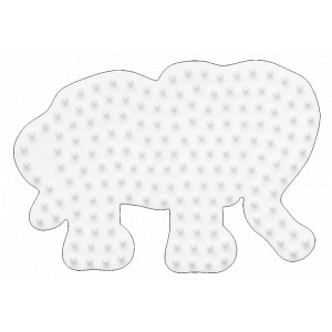 Bilde av Hama Midi Perleplate Elefant Liten Hvit 9x6,5cm - 1 Stk