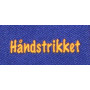 Dobbeltsidig etikett Håndstrikket Marineblå