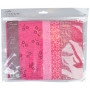 Tissu de Marie Fat Quarter Pink 50x57cm - 5 stk.
