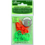 Clover Stitch Markers 20 stk. i grønn og oransje