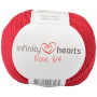 Infinity Hearts Rose 8/4 Garn Unicolor 21 Mørkerød/Vinrød