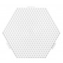 Hama Midi Perleplate Samleplate Sekskant Medium Hvit 12,5x11,5cm - 1 stk