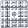 Pixelhobby XL-perler 561 sølv 5x5mm - 60 piksler
