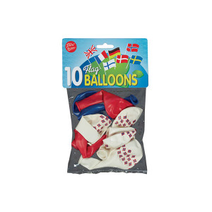 Bilde av Bini Balloons Ballonger Norsk Flagg Ø26cm - 10 Stk