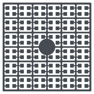 Bilde av Pixelhobby Midi-perler 521 Mørkegrå-lilla 2x2mm - 140 Piksler