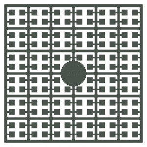 Bilde av Pixelhobby Midi-perler 204 Askegrå 2x2mm - 140 Piksler