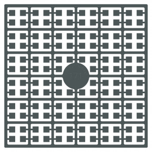 Bilde av Pixelhobby Midi Perler 171 Ekstra Mørk Metallgrå 2x2mm - 140 Pixels