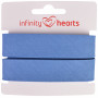 Infinity Hearts Skråbånd Bomull 40/20mm 10 Jeansblå - 5m