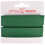 Infinity Hearts Skråbånd Bomull 40/20mm 25 Mørkegrønn - 5m