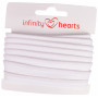 Infinity Hearts Bisebånd Bomull 11mm 01 Hvit - 5m