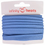 Infinity Hearts Bisebånd Bomull 11mm 10 Jeansblå - 5m