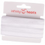 Infinity Hearts Foldestrikk 20mm 029 Hvit - 5m