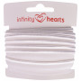 Infinity Hearts Bisebånd Stretch 10mm 029 Hvit - 5m