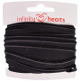 Infinity Hearts Bisebånd Stretch 10mm 030 Svart - 5m