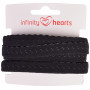 Infinity Hearts Foldestrikk Blonde 22/11mm 030 Svart - 5m