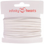 Infinity Hearts Snor Alcantara 2mm 01 Hvit - 5m