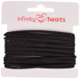 Infinity Hearts Snor Alcantara 2mm 02 Svart - 5m