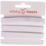 Infinity Hearts Sildebens Bånd Bomull 10mm 01 Hvit - 5m